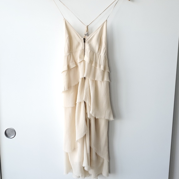 Wilfred Dresses & Skirts - Wilfred Ivory Silk Ruffle Zip-Up Dress in 0